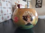 Mooie vaas met decoupage, Gebruikt, Overige kleuren, Ophalen of Verzenden, Glas