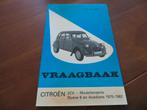 Vraagbaak Citroen 2CV, Citroen Dyane, Acadiane 1975-1982, Ophalen of Verzenden