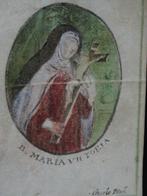 devotieprent Maria met Christus aan kruis, Charle Neel 1720, Verzamelen, Bidprentjes en Rouwkaarten, Verzenden, Bidprentje