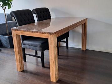 Eettafel grenen hout 80 x 150 cm + gratis tafelzeil  beschikbaar voor biedingen