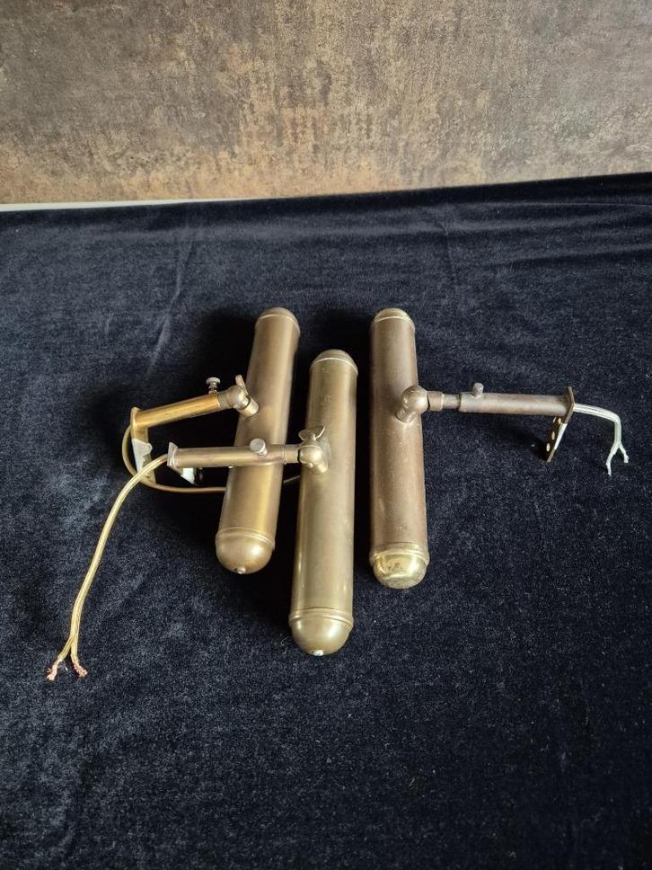 Schilderijlamp - Schilderijverlichting - Koper/Brons - 22cm, Huis en Inrichting, Lampen | Wandlampen, Gebruikt, Metaal, Ophalen of Verzenden