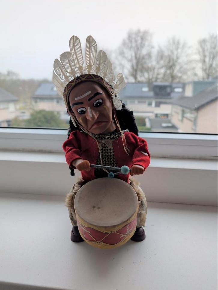 Blik speelgoed Indiaan Joe van Alps japan, Antiek en Kunst, Antiek | Speelgoed, Ophalen of Verzenden