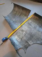 Zwart krokodillenprint stuk leer, Gebruikt, Zwart, Leer of Kunstleer, Ophalen of Verzenden