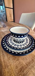 Bunzlau kopje en schoteltjes., Ophalen of Verzenden, Keramiek, Overige stijlen, Kop(pen) en/of Schotel(s)