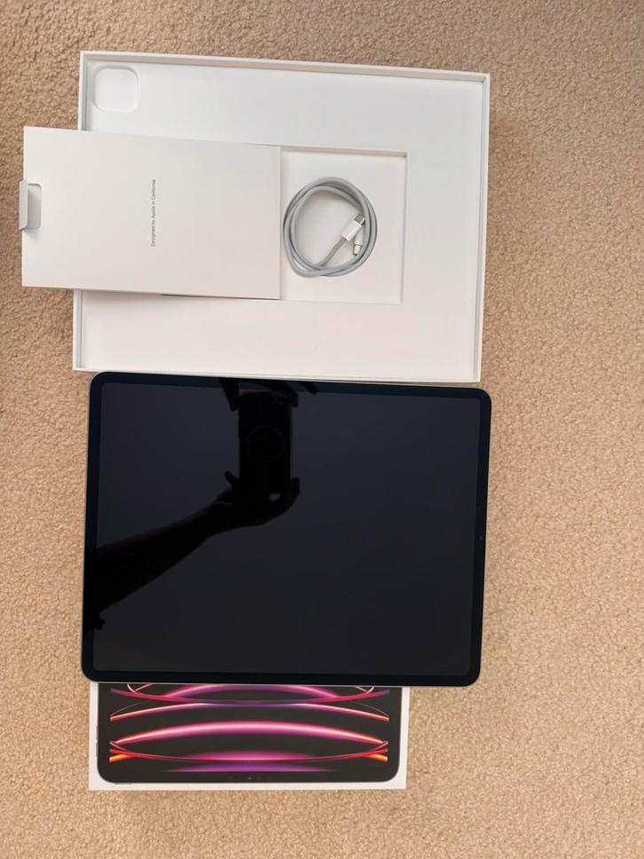 Ipad pro 12,9 inch M2 256 GB zilver met orginele doos, Computers en Software, Apple iPads, Zo goed als nieuw, Apple iPad, Ophalen of Verzenden