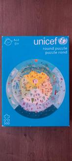 Unicef ronde puzzel 500 stukjes rond, Hobby en Vrije tijd, Denksport en Puzzels, Ophalen of Verzenden, 500 t/m 1500 stukjes, Legpuzzel
