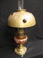 Antieke koperen olielamp petroleumlamp, zeer mooi!!, Antiek en Kunst, Ophalen of Verzenden