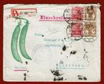 Envelop uit Braunschweig aan Fa.Gebr.Sluis, Enkhuizen - 1917, Postzegels en Munten, Ophalen of Verzenden, Envelop