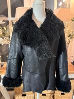 Zwarte jas Taifun, teddy nepbontvoering, 40/M, ZGAN, Ophalen of Verzenden, Zo goed als nieuw, Maat 38/40 (M), Zwart