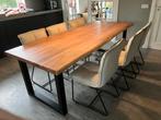 Tafel 2.40 boomstam blad, Ophalen, Eikenhout, 200 cm of meer, Zo goed als nieuw