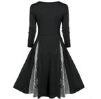Retro vintage Jaren '50 Punk Gothic Flare Jurk XL goth dress, Kleding | Dames, Zwart, Maat 46/48 (XL) of groter, Nieuw, Ophalen of Verzenden