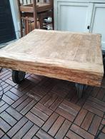 Stoere salontafel op wielen, Ophalen, 50 tot 100 cm, Vierkant, 50 tot 100 cm