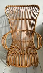 Vintage Rohe Noordwolde stoel, Huis en Inrichting, Stoelen, Ophalen, Gebruikt, Bruin, Riet of Rotan