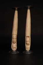 Kaarsenstandaards van Faux ivoor, Overige materialen, 25 tot 50 cm, Wit, Ophalen of Verzenden