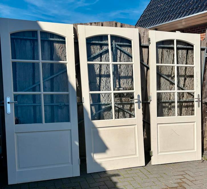 Binnendeuren met glaswerk en beslag, Doe-het-zelf en Verbouw, Deuren en Horren, Zo goed als nieuw, Binnendeur, 200 tot 215 cm