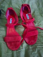 Sandalen Dune London 38, Ophalen of Verzenden, Zo goed als nieuw, Rood, Sandalen of Muiltjes