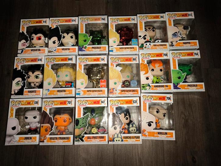 Dragon Ball Z Funko Pop Collectie, Kinderen en Baby's, Speelgoed | Actiefiguren, Zo goed als nieuw, Ophalen of Verzenden