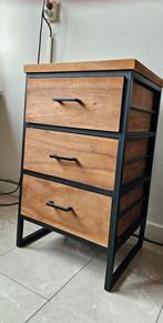 Nieuwe ladekast naturel/zwart, Huis en Inrichting, Kasten | Ladekasten, Minder dan 50 cm, Nieuw, 3 of 4 laden, Minder dan 100 cm