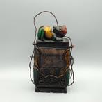 Vintage Tribal Indonesië Houten Medicijn Box Tas Hond 18cmh, Ophalen of Verzenden