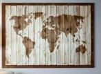 Canvas schilderij wereldkaart, Huis en Inrichting, Ophalen, 125 cm of meer, Zo goed als nieuw, Schilderij