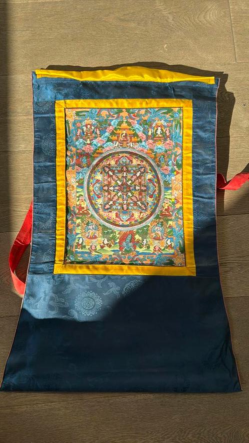 Originele Tibetaanse Thangka – met Mandala, Sieraden, Tassen en Uiterlijk, Tassen | Schoudertassen, Zo goed als nieuw, Ophalen of Verzenden