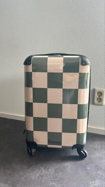 Koffer/Trolley/Handbagagekoffer met leuke vakjes, groen beschikbaar voor biedingen