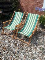 2 retro strandstoelen, Caravans en Kamperen, Kampeermeubelen, Ophalen of Verzenden, Campingstoel