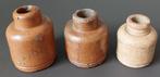 3 steengoed inktpotjes - Adv S 327, Antiek en Kunst, Antiek | Keramiek en Aardewerk, Ophalen of Verzenden