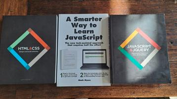 3 boeken HTML, CSS, JavaScript, JQuery beschikbaar voor biedingen