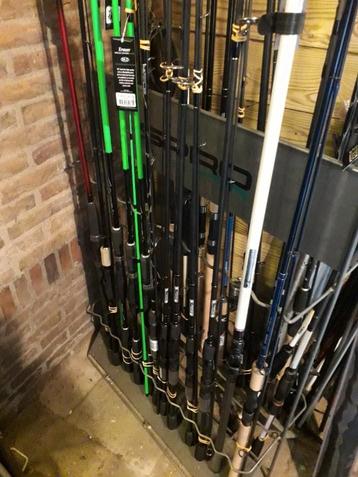 Grote schuur vol hengelsport alles nieuw mega veel beschikbaar voor biedingen