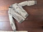 Jasje jack echt leer Mission Blue, Beige, Ophalen of Verzenden, Maat 36 (S), Gedragen