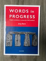 Words in Progress - English vocabulary book for VWO students, VWO, Engels, Ophalen of Verzenden, Zo goed als nieuw