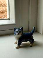 Heinen Delfts Blauw beeldje kat, Verzamelen, Beelden en Beeldjes, Ophalen, Zo goed als nieuw, Dier