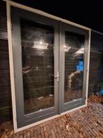 Openslaande tuindeuren dubbel glas deuren terrasdeuren pui, Doe-het-zelf en Verbouw, Ophalen, 120 cm of meer, 215 cm of meer, Glas