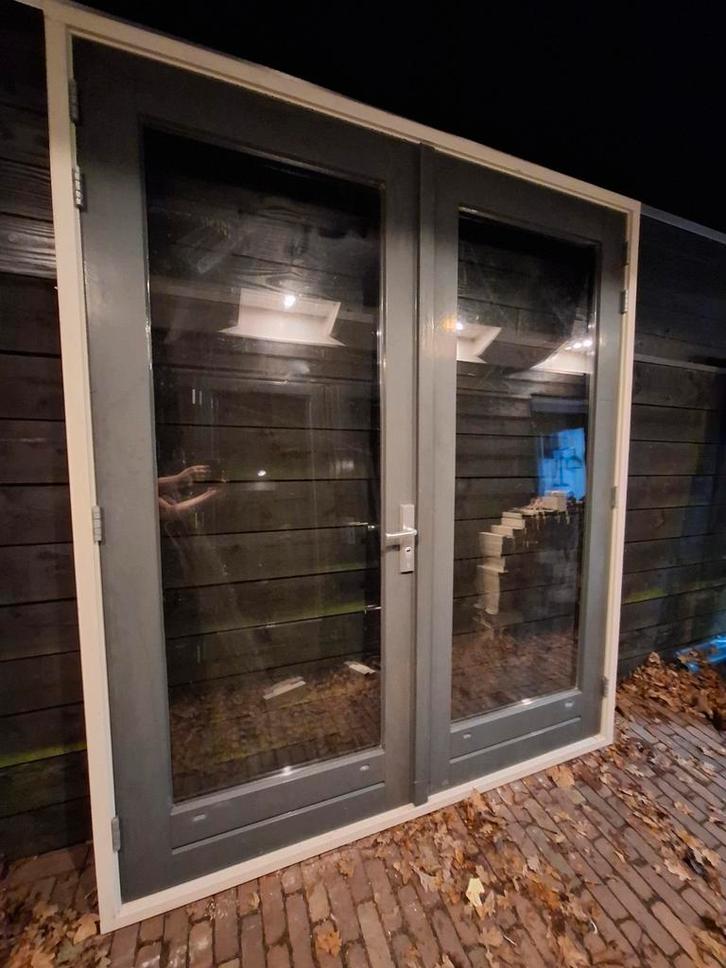 Openslaande tuindeuren dubbel glas deuren terrasdeuren pui, Doe-het-zelf en Verbouw, Deuren en Horren, Zo goed als nieuw, Buitendeur