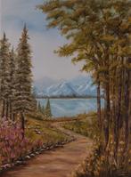 Olieverfschilderij Berglandschap 60 x 80,  295,00 NIEUW, Antiek en Kunst, Kunst | Schilderijen | Klassiek, Ophalen of Verzenden