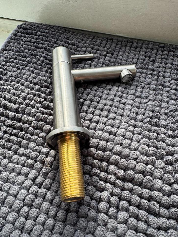Hotbath Cobber Fonteinkraan - Geborsteld Nikkel, Doe-het-zelf en Verbouw, Sanitair, Nieuw, Kraan, Ophalen of Verzenden