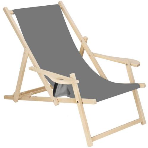 Ligbed | Strandstoel | Ligstoel | Verstelbaar | Armleuningen, Tuin en Terras, Tuinmeubel-accessoires, Zo goed als nieuw, Ophalen