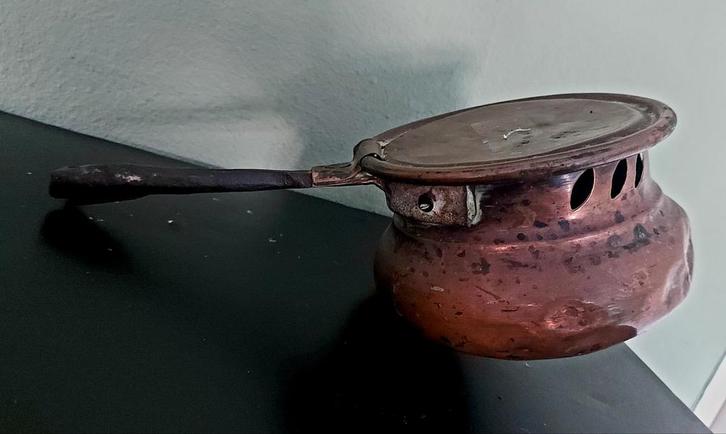 Antieke Koperen Bedwarmer, Antiek en Kunst, Antiek | Koper en Brons, Koper, Ophalen of Verzenden