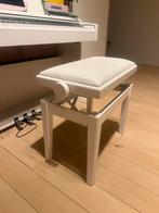 Witte Pianostoel, Muziek en Instrumenten, Piano's, Ophalen, Gebruikt, Wit, Overige typen