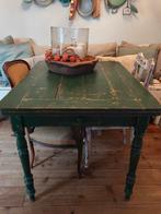 Oude Landelijke Uitschuifbare Tafel met Laatje, Ophalen