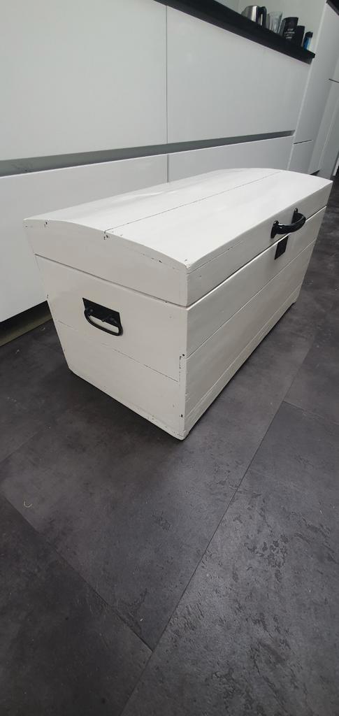 Houten dekenkist / speelgoedkist, Huis en Inrichting, Woonaccessoires | Kisten, Zo goed als nieuw, Minder dan 50 cm, Minder dan 50 cm