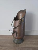 19de eeuwse gedreven koperen kolenkit met leeuwenkoppen en, Antiek en Kunst, Ophalen of Verzenden, Koper