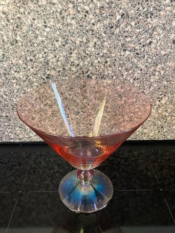 Mooie vintage glazen bokaal 20x20 cm beschikbaar voor biedingen