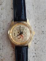 Herenhorloge met guldenmotief, Overige materialen, Leer, Polshorloge, Nieuw