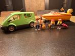 Playmobil groene auto met trailer en speedboot, Ophalen of Verzenden
