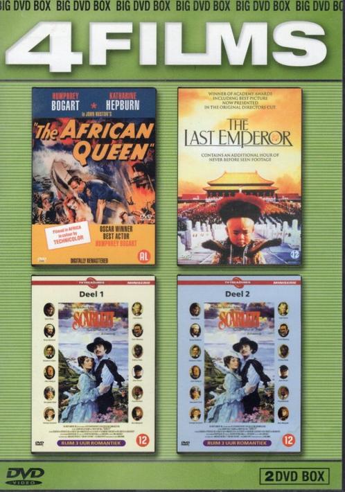 4 Film African Queen Last Emperor Scarlett DVD 8713053550133, Cd's en Dvd's, Dvd's | Actie, Zo goed als nieuw, Actie, Boxset, Ophalen of Verzenden