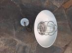 Industriële witte hanglamp, Ophalen of Verzenden, Gebruikt, Minder dan 50 cm