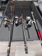 3 zeehengels  240 lang, Watersport en Boten, Hengelsport | Zeevissen, Ophalen of Verzenden, Zo goed als nieuw, Werphengel