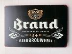 Brand Reclamebord metaal 30 bij 20, Ophalen of Verzenden, Zo goed als nieuw, Reclamebord